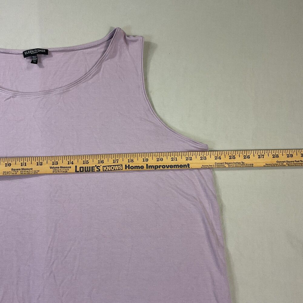 Eileen Fisher Women’s 2X Lavender Sleeveless Tank Top Scoop Neck Casual Stretch - Picture 7 of 7